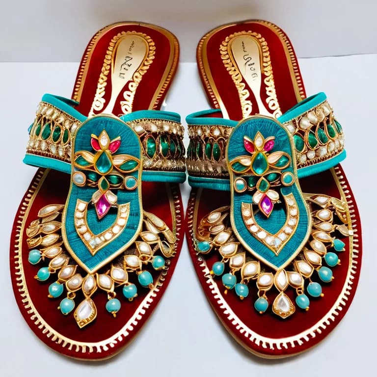 Khussa Bordada Roja 3